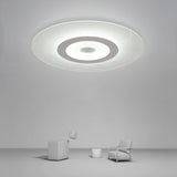 Ultrathin Flush Ceiling Light With Floral Pattern - Led Acrylic Fixture White / 16.5’