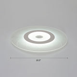 Ultrathin Flush Ceiling Light With Floral Pattern - Led Acrylic Fixture White