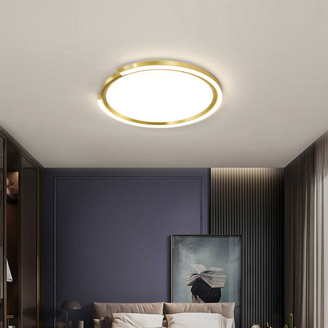 Modern Led Flush Mount Light With Extra-Thin Aluminum Frame For Bedroom Ceiling - Nordic Style