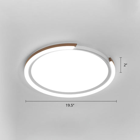 Modern Led Flush Mount Light With Extra - Thin Aluminum Frame For Bedroom Ceiling - Nordic Style