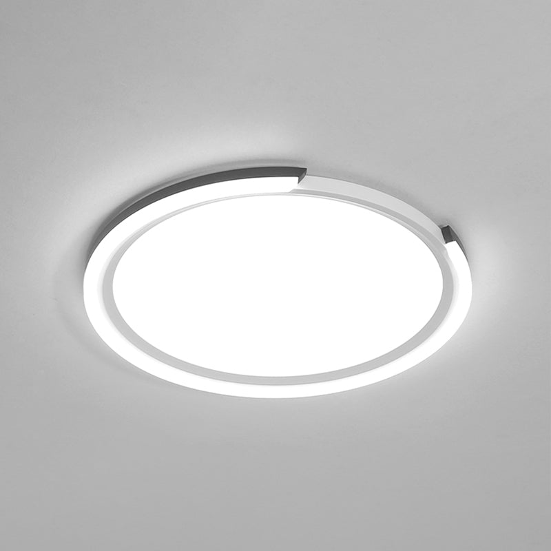 Modern Led Flush Mount Light With Extra-Thin Aluminum Frame For Bedroom Ceiling - Nordic Style
