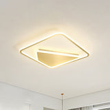 Gold Ultrathin Led Flush Mount Ceiling Fixture - Sleek Metal Flush-Mounted Light For Bedrooms