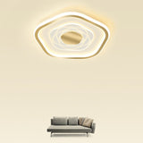 Minimalist Metal Led Flush Ceiling Light - Pentagonal Bedroom Fixture