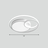 Circular Led Ceiling Light With Metallic Simplicity And Acrylic Diffuser - Flush Mount White / Small