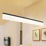 Modern Led Pendant Light For Office With Acrylic Shade - Black/Gold Ceiling Lamp Warm/White/Natural