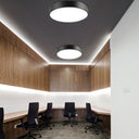 Simple Metal Round Flush Mount Ceiling Light With Led Ideal For Offices – Acrylic Diffuser