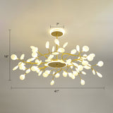 Modern Acrylic Led Chandelier - Stylish Lighting Fixture For Living Rooms 63 / Gold
