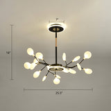 Modern Acrylic Led Chandelier - Stylish Lighting Fixture For Living Rooms 18 / Black