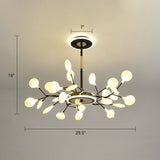 Modern Acrylic Led Chandelier - Stylish Lighting Fixture For Living Rooms 30 / Black