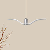 Alkalurops - Nautical Seagull Hanging Light: Led Pendant Lamp White / A