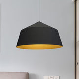 Nordic Style Dome Shaped Pendant Ceiling Light - Metal 1 Black/White Hanging Design Black