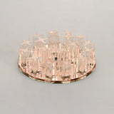 Simplicity Clear Led Ceiling Flush Light With Round Crystal Prism For Corridor