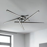 Sleek Led Semi Flush Mount Ceiling Light Fixture For Living Room Minimalist Metal Design