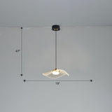 Led Ruffled Pendulum Light: Clear Acrylic Simplicity For Dining Room / 19 Warm