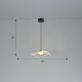Led Ruffled Pendulum Light: Clear Acrylic Simplicity For Dining Room / 19 Third Gear