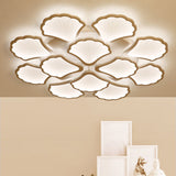 Modern White Led Ginkgo Leaf Ceiling Light For Living Room