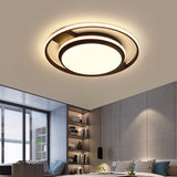 Nordic Black Round Acrylic Led Flushmount Ceiling Light For Living Room