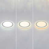 Minimalist White Led Acrylic Disk Flush - Mount Ceiling Light Fixture / 16.5’ Third Gear