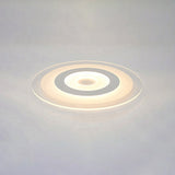 Sleek White Disc Foyer Flush Light With Acrylic Simplicity - Led Mount Ceiling Fixture