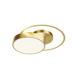 Sleek Led Flush Mount Ceiling Light With Orbit-Inspired Design And Acrylic Shade