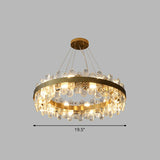 K9 Crystal Loop Pendant Light: Minimalist 8-Bulb Gold Plated Chandelier