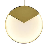 Post Modern Gold Milk Glass Pendant Ceiling Lamp For Living Room With Led Lights And Multiple Arc