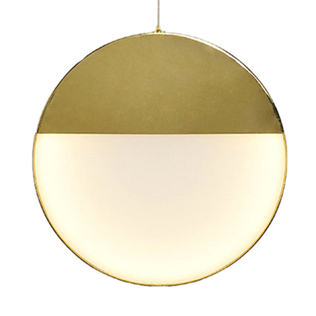 Post Modern Gold Milk Glass Pendant Ceiling Lamp For Living Room With Led Lights And Multiple Arc