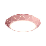 Sleek Ufo Girl Bedroom Led Ceiling Light - Acrylic Metal Nordic Flushmount