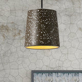 Nordic Style Cement Cone Pendant Lighting - 1 Light Black/White/Brown Hanging Brown