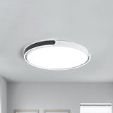 Modern Led Flush Ceiling Light With Acrylic Shade In Black/White/Champagne 15’/19’/23’