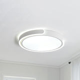 Modern Led Flush Ceiling Light With Acrylic Shade In Black/White/Champagne 15/19/23 Diameter -