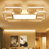 Modern Led Acrylic Ceiling Light - Square And Block Design 18/21.5/25.5 Wide Flush Mount
