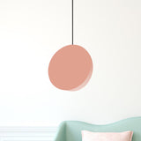8/12W Modern Nordic Style Metal Pendant Lamp - 1 Light Black/Grey/White