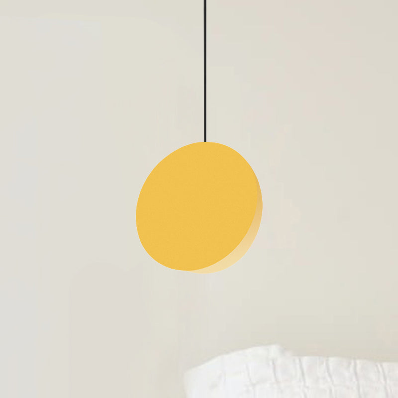 8/12W Modern Nordic Style Metal Pendant Lamp - 1 Light Black/Grey/White