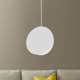 8/12W Modern Nordic Style Metal Pendant Lamp - 1 Light Black/Grey/White White / 8