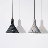 Sleek Pendulum Pendant Light With Funnel Shape - Simplicity Terrazzo Design Ideal For Dining Rooms