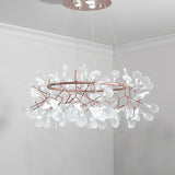 Bronze Acrylic Led Pendant Light: Designer Heracleum Chandelier For Living Room 108 / White
