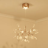 Bronze Acrylic Led Pendant Light: Designer Heracleum Chandelier For Living Room 30 / Warm