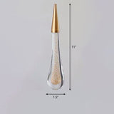 Clear Crystal Glass Suspension Pendant Light In Gold - Decorative Waterdrop Design Perfect For