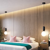 Milky Glass Ball Pendant Lamp - Simplicity 1-Bulb Lighting Fixture For Living Room