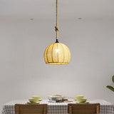Hemp Rope Hanging Pendant Light For Farmhouse Dining Room 1 / Wood 12