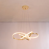 Gold Plated Pendant Chandelier: Minimalistic Metal Led Suspension Light For Restaurants