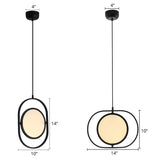 Black Minimalistic Led Pendant Lamp - Sleek Acrylic Bedside Hanging Light Fixture