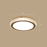 Prismatic K9 Crystal Ceiling Light: Elegant White Flush Mount Led For Bedroom