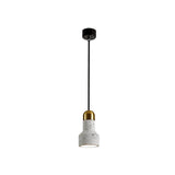 Nordic Terrazzo Ceiling Pendant Lamp With Down Lighting For Living Room White