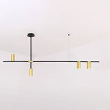 Postmodern Metal Cross Arm Chandelier In Black And Gold - Elegant Living Room Spotlight 4 /