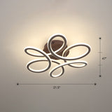 Simplicity Floral Led Ceiling Flush Light Fixture For Your Bedroom
