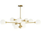 Sleek Postmodern Sputnik Chandelier For Living Room - Stylish Glass Ceiling Light Fixture