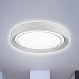 Modern Led Ceiling Light With Meteor Shower Design Acrylic Shade White Round Flush Mount Various