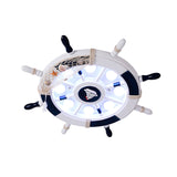 Modern Led Flush Mount Ceiling Light For Childs Mediterranean-Style Bedroom Blue / White